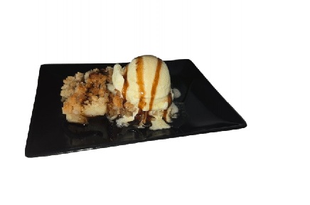 JABOLČNA PITA S SLADOLEDOM IN KARAMELNIM PRELIVOM